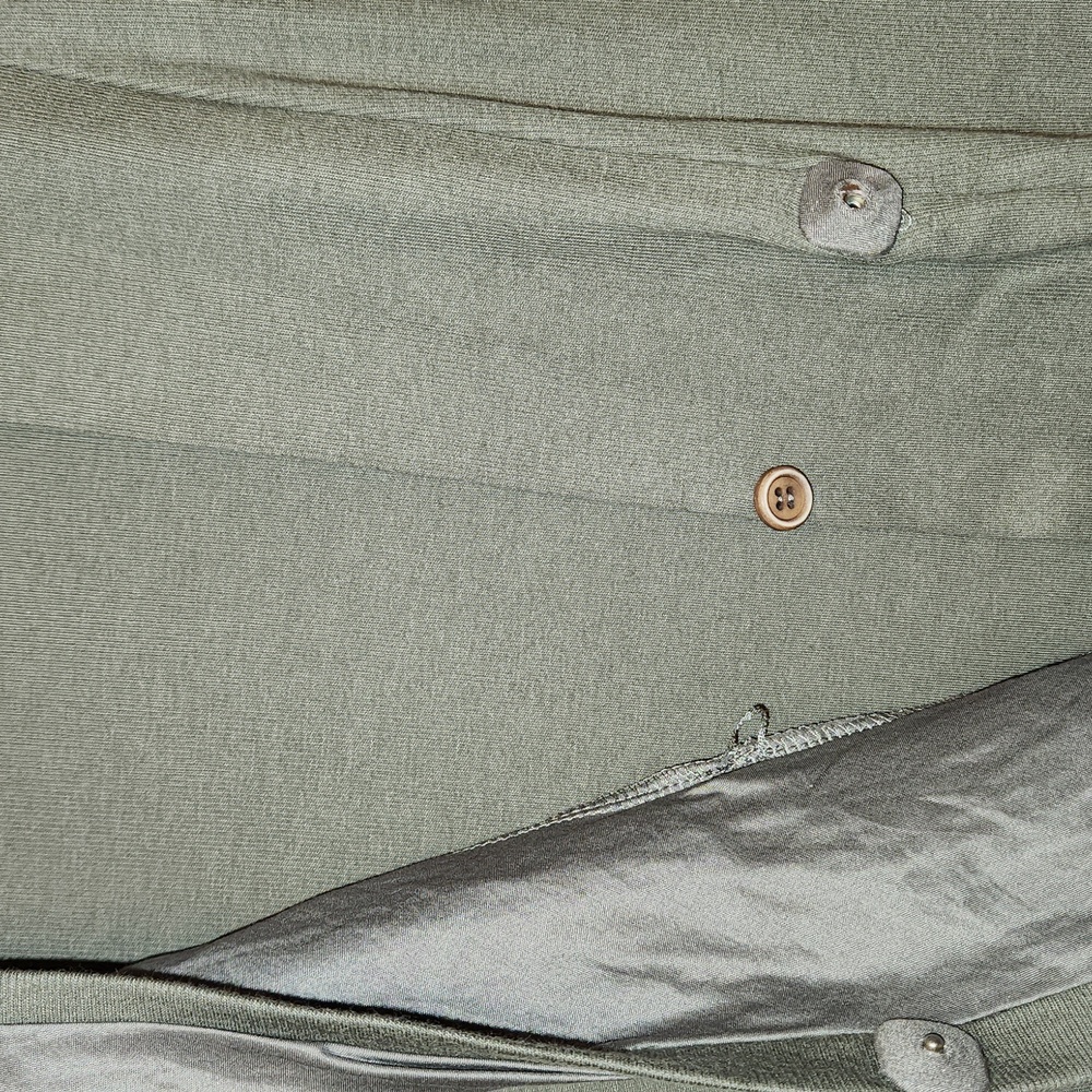 BRUNELLO CUCINELLI Grey Thin Ribbed Front Closure Cardigan, size L - Picture 7 of 16